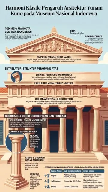 🏛️ Harmoni Klasik dalam Arsitektur:
Museum Nasional Indonesia ✨

Keindahan sebuah bangunan tidak hanya terletak pada tampilannya, tetapi juga pada filosofi dan sejarah yang membentuknya. Arsitektur bergaya Yunani Kuno menghadirkan keseimbangan, proporsi, dan kekuatan yang hingga kini masih menjadi inspirasi dalam berbagai karya arsitektur, termasuk pada Museum Nasional Indonesia.

Melalui elemen seperti pedimen, entablatur, dan kolom Doric, kita dapat melihat bagaimana warisan arsitektur klasik tetap relevan dan memberikan nilai estetika yang abadi. Mari terus mengenal dan mengapresiasi kekayaan sejarah arsitektur sebagai bagian dari warisan budaya dunia.

#arsitekturklasik #yunanikuno #museumnasionalindonesia #desainarsitektur #woneloproject